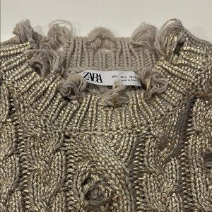Zara Metallic Knit Women's Sweater